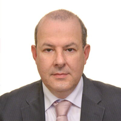 Ein Mann in einem Anzug mit Krawatte blickt ernst in die Kamera.