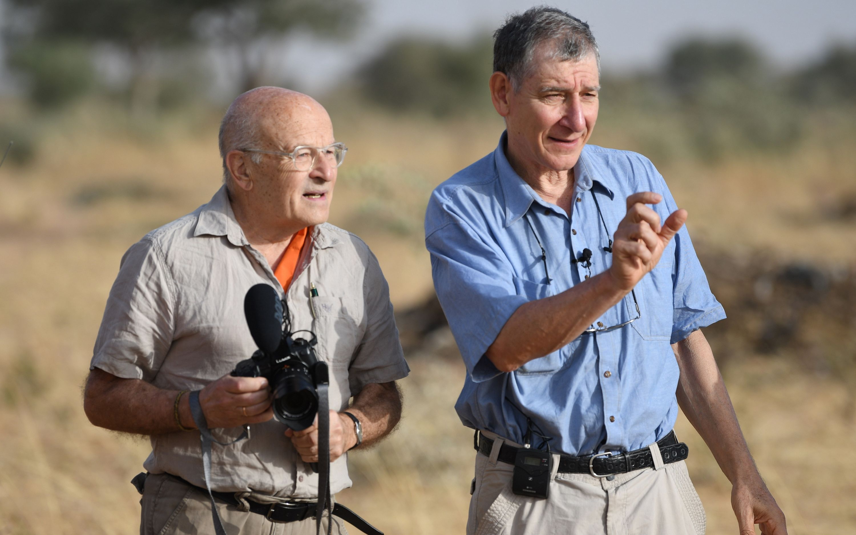 Schlöndorff and Rinaudo shooting in Ghana. © World Vision