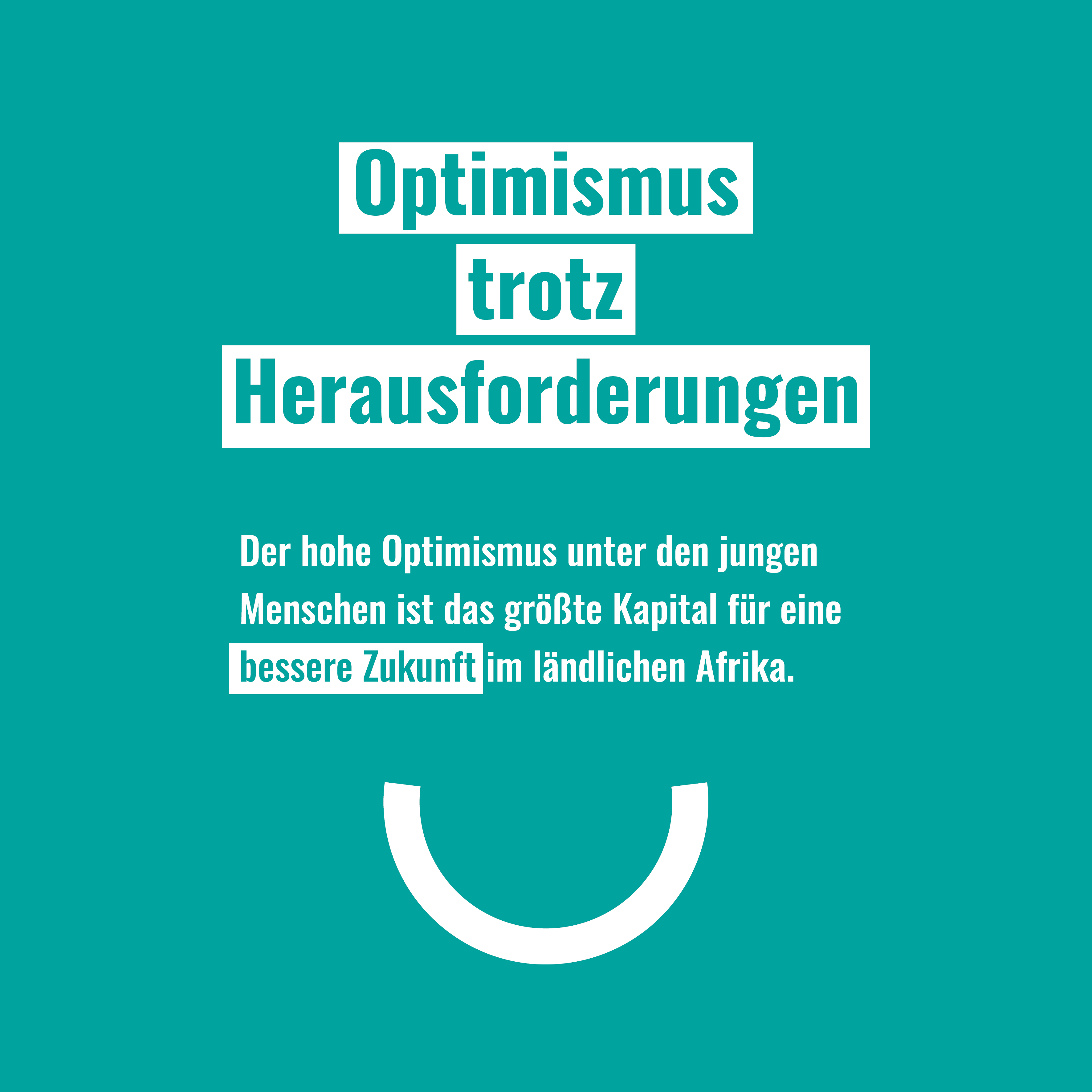Der Text betont den Optimismus junger Menschen in Afrika als Schlüssel zu einer besseren Zukunft trotz Herausforderungen.